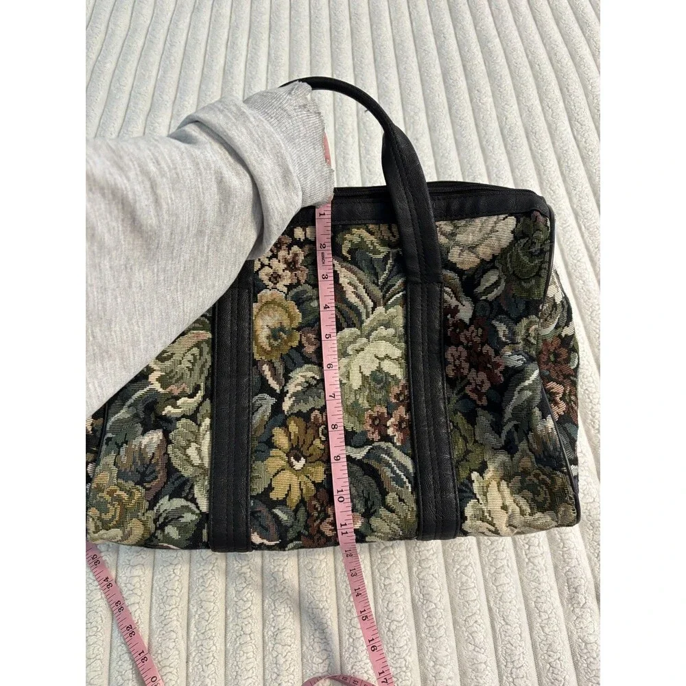 Vintage Marks & Spencer Tapestry Floral Mary Poppins Overnight Weekender Bag